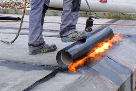 bitumen roof installation