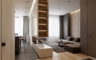 unique small apartment interior design IQOSA Architect