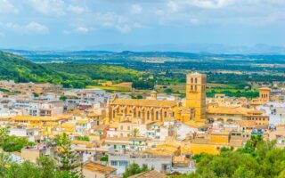 Canva Aerial view of Felanitx with Sant Miguel church Mallorca Spain