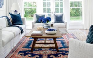 viss vintage rug hamptoms living room