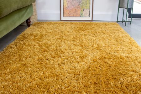 Feature and Benefits of Shaggy Gold Rug 1 Aspen Ochre Above Luxury Thick Yellow Shaggy Rugs