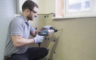 Damp proofing walls with membrane